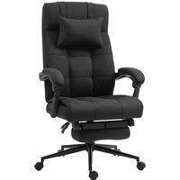 Vinsetto Office Chair Ergonomic Desk Chair, Computer Chair with Footrest & Head Pillow, 360° Swivel Recliner Chair for Home Office, Black