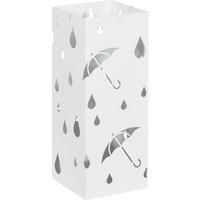 HOMCOM Six-Umbrella Steel Holder Stand - White