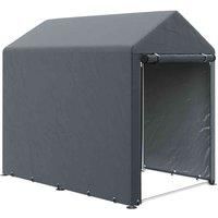 Outsunny 1.2 x 1.8m Garden Storage Shed Tent, Portable Shed Shelter with Galvanised Steel Frame and Large Door, for Motorbike, Garden Tools, Bike Storage