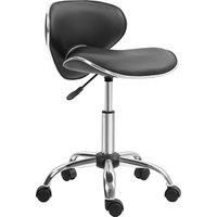 HOMCOM Adjustable Rolling Swivel Beauty Salon Chair, Stool for Spa, Black