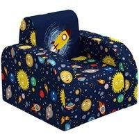 Aiyaplay Kids Armchair Foldable Toddler Chair For Bedroom Dark Blue