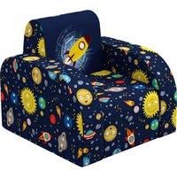 AIYAPLAY Foldable Toddler Chair Soft Snuggle Sponge Filled for Bedroom Playroom, Aged 18 Months to 3 Years - Dark Blue Aosom UK