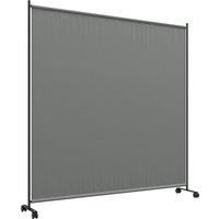 Outsunny Decorative Garden Partition Screen, 6FT Portable Privacy Screen w/ Lockable Wheels, Single Freestanding Metal Room Divider Panel Aosom UK