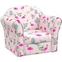 AIYAPLAY Kids Sofa Chair with Flamingo Design for Bedroom, Playroom, Pink