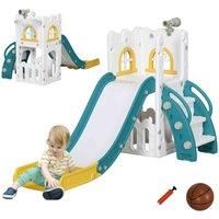 Aiyaplay 4 In 1 Kids Slide For Indoor Use, For Toddler 1-3 Years Old, Yellow, Yellow