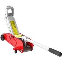 HOMCOM Low Profile Jack, 2 Ton Hydraulic Car Jack for Car Trailer Garage Tyre Repair, Red
