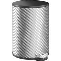 HOMCOM 20 Litre Kitchen Bin, Stainless Steel Pedal Bin with Soft-Close Lid, Fingerprint Proof Cylindrical Rubbish Bin w/ Foot Pedal Aosom UK