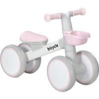 AIYAPLAY Kids Balance Bike for 1-3 Years Old with Adjustable Seat, Silent Wheels, Pink