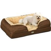 PawHut Dog Bed Calming Pet Bed Dog Mattress for Small Dogs - Brown