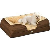 PawHut Calming Dog Bed Pet Mattress w/ Removable Cover, Anti-Slip Bottom, for Small Dogs, 70L x 50W x 18Hcm - Brown Aosom UK