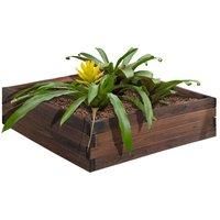 Outsunny Garden Wooden Raised Bed Planter Grow Containers For Outdoor Patio Plant Flower Vegetable 80L x 80W x 22.5H cm
