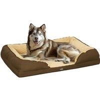 PawHut Calming Dog Bed Pet Mattress w/ Removable Cover, Anti-Slip Bottom, for Large Dogs, 120L x 80W x 22Hcm - Brown Aosom UK