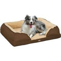 PawHut Dog Sofa Bed Pet Bed Dog Mattress with Removable Washable Cover, Anti-Slip Bottom, for Medium Sized Dogs, 90L x 69W x 21Hcm - Brown