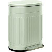 HOMCOM 20 Litre Pedal Bin, Fingerprint Proof Kitchen Bin with Soft-close Lid, Metal Rubbish Bin with Foot Pedal and Removable Inner Bucket, Light Green Aosom UK