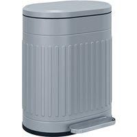 HOMCOM 20 Litre Pedal Bin, Fingerprint Proof Kitchen Bin with Soft-close Lid, Metal Rubbish Bin with Foot Pedal and Removable Inner Bucket, Grey