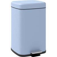 HOMCOM 20L Modern Boxy Metal Home Kitchen Bin - Light Blue, none