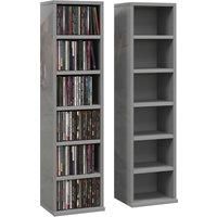 Set of 2 CD Media Display Shelf Unit Tower Rack w/ Shelves