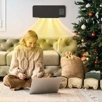 Homcom 2000W Wall Mounted Ceramic Heater With Remote Control, Black