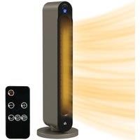 HOMCOM Electric Heater, 2200W Energy Efficient Ceramic Heater with Remote, 3 Modes, Timer, 45 Oscillation, Space Heater for Home, Silver