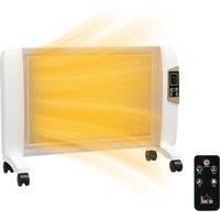 Homcom Mica Electric Space Heater - White