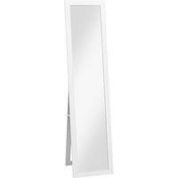 HOMCOM Rustic Full Length Mirror, Hanging and Freestanding Floor Mirror, Farmhouse Decorative Wall Mirror, for Living Room, Bedroom, 157 cm, White Aosom UK