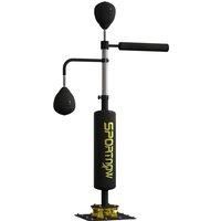 140-205cm Boxing Bag, Freestanding Punching Bag with Reflex Bar, Speed Balls