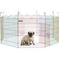 PawHut Pet Playpen Crate, with Eight Panels, Door, for Indoors and Outdoors, 60H x £156cm Aosom UK