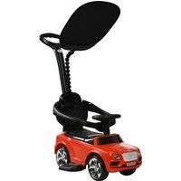 AIYAPLAY Bentley Bentayga Licensed 3-in-1 Baby Push Car, Ride on Car Sliding Car with Canopy, Horn Music - Red