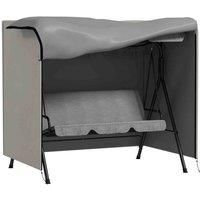 Outsunny 3 Seater 600D Oxford Patio Swing Chair Cover Outdoor Garden Furniture Rain Protection Protector Waterproof Anti-UV, 177 x 114 x 152cm, Light Grey