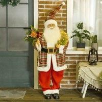 HOMCOM 133cm Animated Santa Claus w/ Sound Activated Festive Music for Party