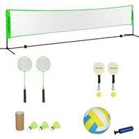 Portable Multi-Sports Set With Net - Badminton, Volley Ball, Pickleball