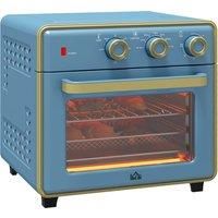 HOMCOM 20L 90-230£ Toaster Oven, Mini Electric Oven with 7 Functions and 3 Inner Layers, Blue Aosom UK