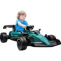 AIYAPLAY 12V Electric Go Kart, Kids Ride On Racing Kart with Shock-Absorbing Wheels, Bluetooth, Music Horn, Green Aosom UK