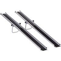 2PCS Telescopic Wheelchair Ramps with Non-slip Surface, Carrying Bag
