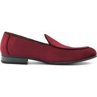 XPOSED Men's Elegant Velvet Tuxedo Slippers for Formal Occasions in Maroon | Size: 9.5