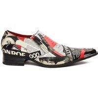 XPOSED Men's Stylish Metal Toe Loafers with Glitter | Size: 8