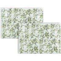 Purely Home Christmas Mistletoe Large Smooth Worktop Protectors - Set Of 2