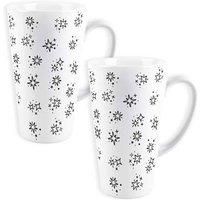 Purely Home Set Of 2 Stars Lyscombe Small Latte Mugs
