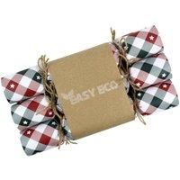 Recycled Paper Christmas Crackers Plastic Free - Tartan Stars Table Decorations