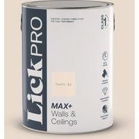 LickPro Max+ 5Ltr Taupe 03 Matt Emulsion Paint (590TM)