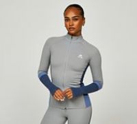 Montirex Womens Power Panelled 2.0 Full Zip Top - Grey - Size XS