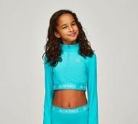 Montirex Girls Icon Quarter Zip Top - Green - Size S/G