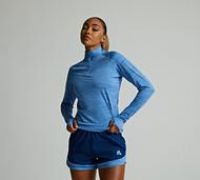 Montirex Womens Trail Quarter Zip Top - Blue - Size S