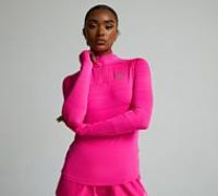 Montirex Breathe Quarter Zip T-Shirt - Pink - Size S
