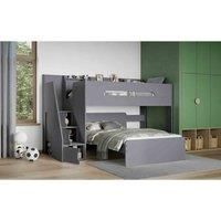 Flair Furniture Flair Stepaside L Shaped Triple Sleeper Grey