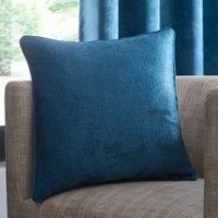 Fusion - Teal Cushion (43 x 43cm) - Filling Included - Piped Edge - Matching Curtains Available - Teal Blue Cushion with Cover Included/Cushion Insert - Strata Collection