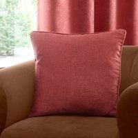 Fusion - Terracotta Cushion (43 x 43cm) - Filling Included - Piped Edge - Matching Curtains Available - Terracotta Orange Cushion with Cover Included/Cushion Insert - Strata Collection
