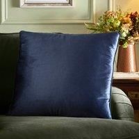 Appletree - Navy Velvet Cushion (55 x 55cm) - Soft Touch Velvet Cushion - Filling Included - Navy Blue Cushion - Navy Cushion Insert with Cover Included - Velvet Large Cushion in Navy Blue