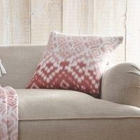 Appletree - Terracotta Ganado Cushion (43 x 43cm) - Soft Heavy Brushed Cotton - Filling Included - Piped Edge - Tribal Pattern Cushion in Terracotta - Orange Cushion with Cover Included/Cushion Insert
