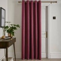 Fusion - Wine Red Single Curtain W66 x L84 (168 x 214cm) - 1x Panel - Eyelet Curtain in Red Wine - Thermal Curtain for Bedroom/Living Room - Curtain & Drape - Door Curtain - Strata Collection